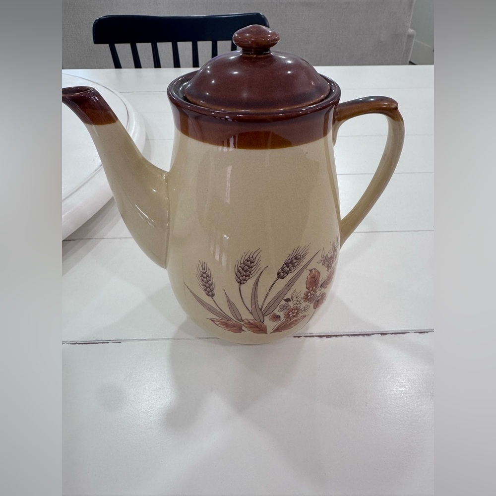 Vintage Floral Ceramic Coffee Pot